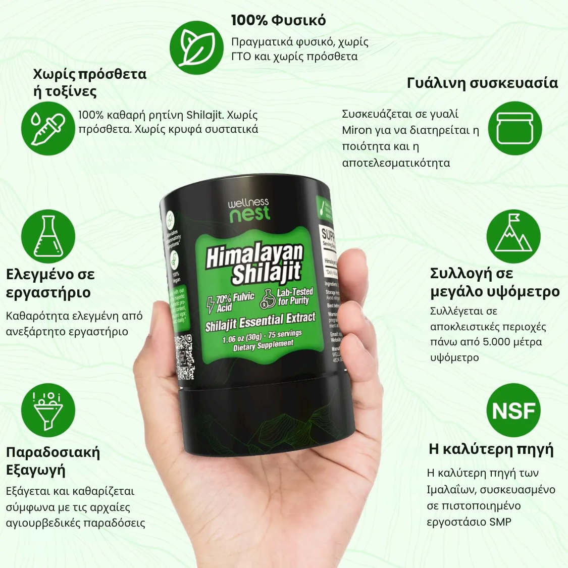 Πιστοποιήσεις Wellness Nest Shilajit